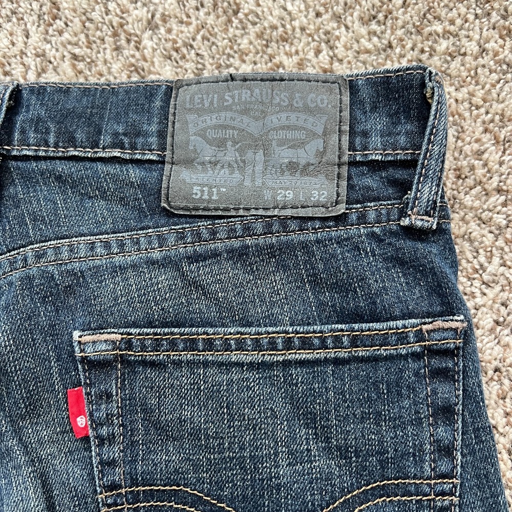 Levi's 511 Straight Leg Dark Blue Mens Size 30x31 American Classic Cowboy